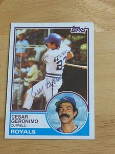 CESAR GERONIMO SIGNED AUTOGRAPHED 1983 TOPPS CARD # 194 KANSAS CITY ROYALS - Picture 1 of 2