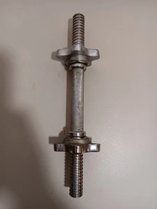 WEIDER Standard 14” Chrome Dumbbell Handle Bar with Screw Collars - Picture 1 of 7