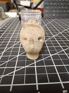 🔥Pre-Egyptian Native Ancient Artifact 🔥- Mayan Large Clay Head - Picture 1 of 9