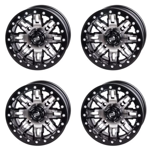 (4 Pack) 4/110 Tusk Teton Beadlock Wheel  For YAMAHA Wolverine X2 2019-2020 Foto 1 de 4