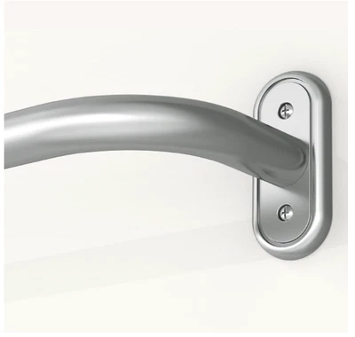 Vara de cortina blackout envoltório em torno, resistente, prata 72-144", 1 pol de diâmetro - Imagem 1 de 4