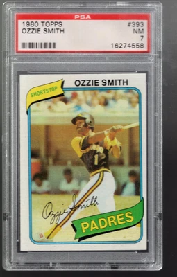 SLA89- 1980 Topps #393 Ozzie Smith - PSA NrMt (7) - Imagen 1 de 2