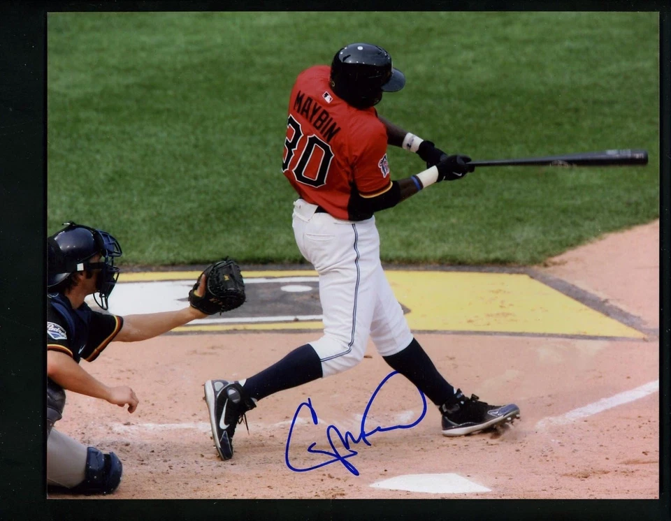 Foto autografiada firmada por Cameron Maybin de 8 x 10 de los Tigres de Detroit Foto 1 de 1