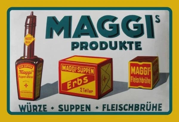 Blechschild 20x30 MAGGI Produkte Werbung historisch Küche Deko Sammler Geschenk - Bild 1 von 3