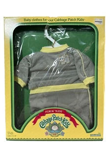 Vintage 1983 Cabbage Patch Gray & Yellow Cat Sweatsuit Outfit #3921 New in Box - Picture 1 of 4