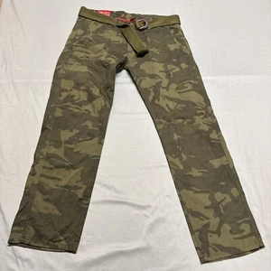 Jordan Craig Men's Chino Pants Camouflage Belted Regular Size 38/32 - Picture 1 of 17