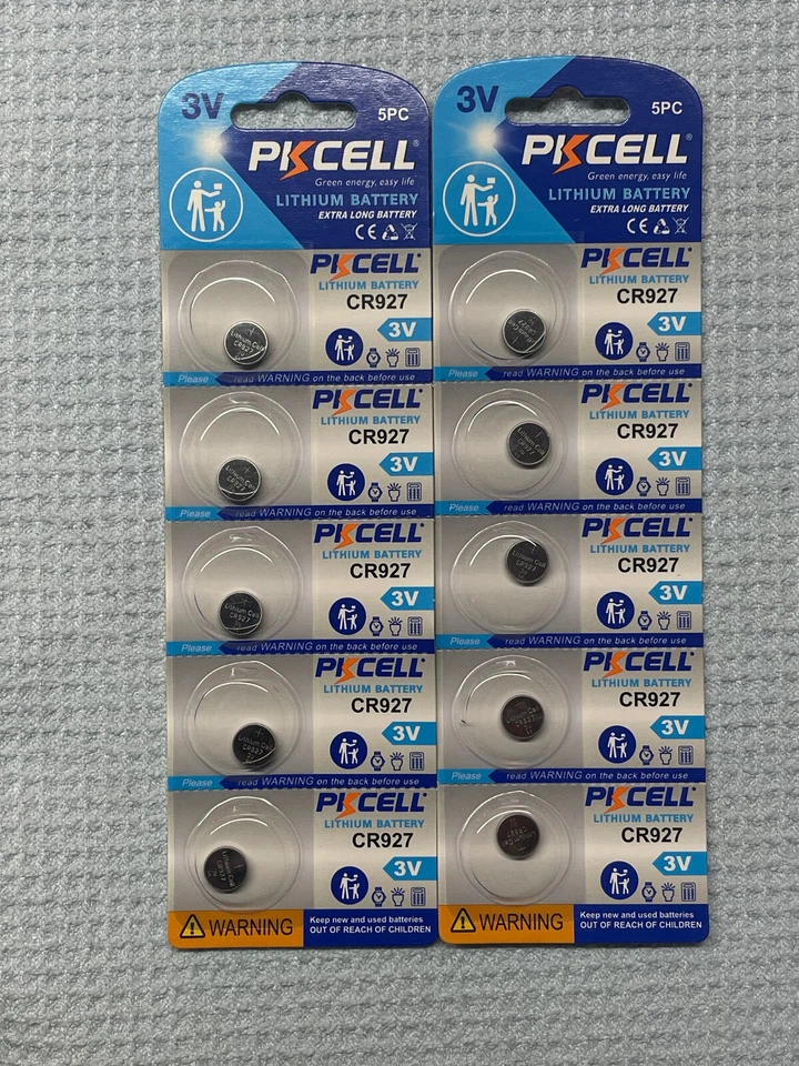 10 X CR927 927 Batería de Litio 3v LLAVE LLAVERO JUGUETE DISPOSITIVO EE. UU. ENVÍO GRATUITO FRESCO Foto 1 de 1