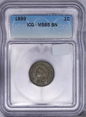 1899 Indian Cent ICG MS65 BN - Image 1 of 2