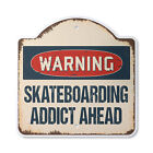 Skateboard addict panneau en plastique patineur skateboard patins Ny