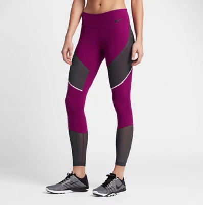 $115 NEW Womens NIKE POWER LEGENDARY MID RISE TRAINING TIGHTS 874712 MEDIUM - Image 1 of 4
