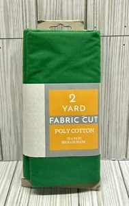 2 Yard Poly Cotton Fabric Cut 72" x 44" Green New - Picture 1 of 4