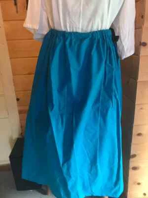 Colonial 18th century DAR Williamsburg Outlander cotton petticoat skirt - Image 1 of 3