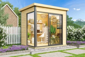 Gartenhaus Holz 44mm Premium DOMEO MINI ISO 250x200cm + Boden - Bild 1 von 4