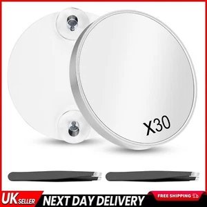 30XMagnifying Mirror with Suction CupLights Make Up Shaving Illuminated Cosmetic - Picture 1 of 22