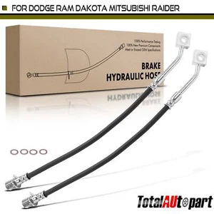 2x Brake Hydraulic Hose for Dodge Dakota Mitsubishi Raider Front Left & Right - Picture 1 of 8