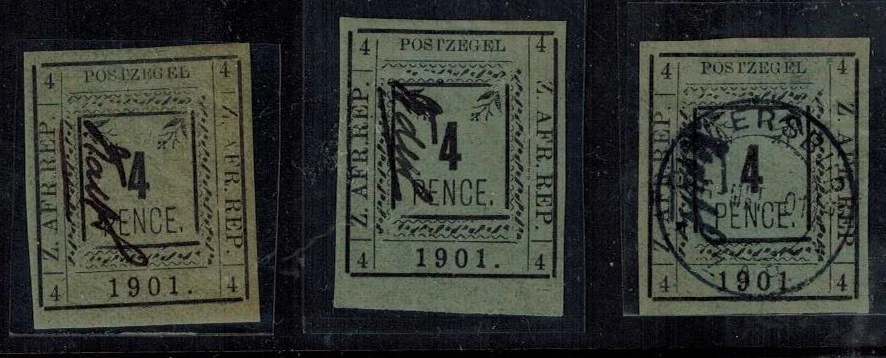 TRANSVAAL Pietersburg 1901 SG 12,12d P1 4 pence perfeito estado e usado R3/4 sem linha abaixo de 4 - Imagem 1 de 1