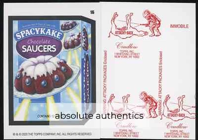 2020 Topps Mars Attacks Wacky Packages Red Crudlow Back Series 4 Spacykake #16 - Image 1 of 2