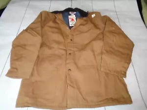 NOS Brown Duck Canvas Blanket Lined Vintage Men's DICKIES Chore Work Jacket 42 L - Picture 1 of 7