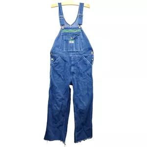 Liberty Men's Carpenter Denim Bib Overalls Coveralls Blue 34x25 Workwear - Picture 1 of 11