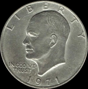 1971 P Eisenhower Dollar Circulated US Mint Coin Ike! - Picture 1 of 3