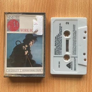 MINISTRY - WORK FOR LOVE - 1983 Arista Cassette Tape Rare Depeche Mode Coil NIN - Picture 1 of 1