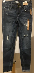 MUDD Girls Youth Distressed Denim Jeans NWT - Sz 8 - Picture 1 of 6