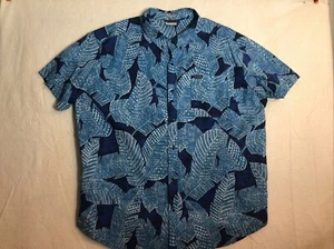 Columbia Hemd Herren XXL Geometrisch Blau All Over Print Hawaii Palmen S/L Cruise - Bild 1 von 10