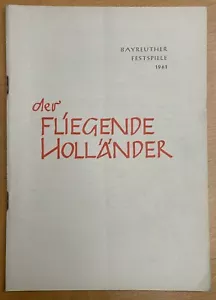 Programmheft 18.08.1961 Fliegender Holländer Richard Wagner Festspiele Bayreuth - Bild 1 von 5