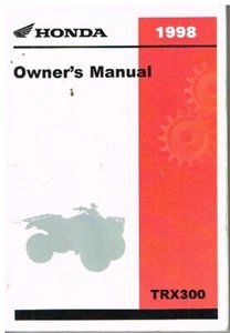 HONDA TRX 300 ATV QUAD ORIGINAL 1998 OWNERS INSTRUCTION MANUAL - Picture 1 of 1