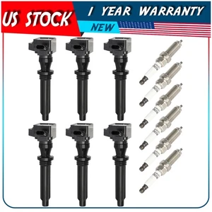 6 bobinas de encendido y bujía para 14 15 16 3,0 L V6 Land Rover LR4 Range Rover - Imagen 1 de 17