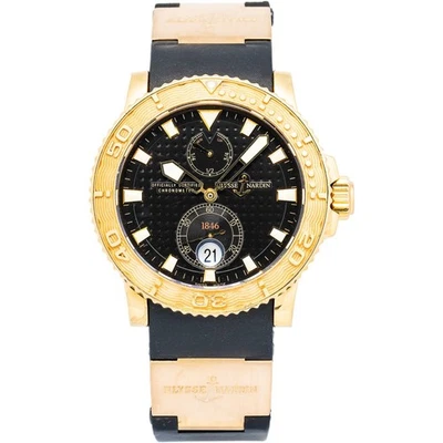 Ulysse Nardin Maxi Marine Diver Havana 266-33  w/box Auto YG Black Dial Men 43mm - Image 1 of 4