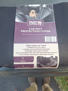 Heart to Tail Pet Car Seat Protection Cover 59"Wx51"L Covers back seat Black NEW - Picture 1 of 5