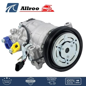 A/C Compressor w/ 4-Groove Pulley For Porsche Panamera 2017-23 Cayenne 2019-2023 - Picture 1 of 13