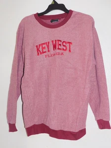 Mens Or Womens XL Key West Florida Sweatshirt Pink Maroon - Picture 1 of 4