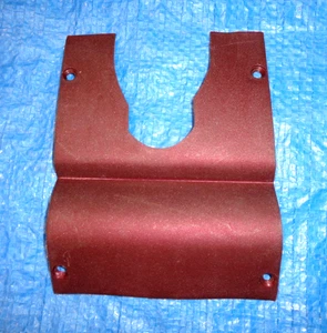 1968-69 MOPAR B-BODY DASH LOWER TRIM PLATE AT STEERING COLUMN OPENING MAROON VGC - Bild 1 von 7