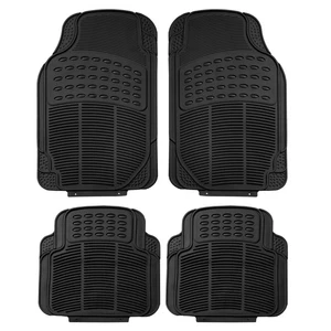 FH Group Universal Fit Trimmable Rubber Car Floor Mats Heavy Duty All Weather - Picture 1 of 23