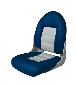PREMIUM LUXURY CRUISESTYLE FOLDING HIGH BACK BOAT MARINE SEAT BLUE & GREY 75115 - Picture 1 of 1