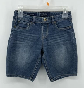 Lucky Brand Stretch Jean Shorts Girls Youth Size 12 / 14 Blue Denim 25” Waist - Picture 1 of 10