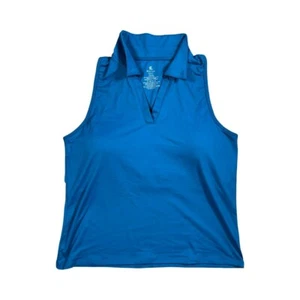 Canottiera Kyodan donna taglia TG/XL blu reggiseno sportivo integrato golf ottime condizioni - Foto 1 di 8