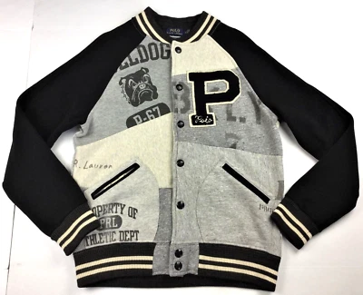 Chaqueta de béisbol Polo Ralph Lauren Stadium Patchwork Letterman Varsity Rugby NY S Foto 1 de 4