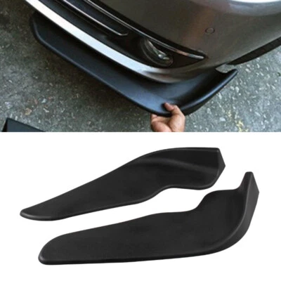 2PCS Car Vehicle Bumper Spoiler Front Shovel Decorative Scratch Resistant Wing - Image 1 of 4
