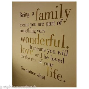 Familie Wandbild Vinyl Wandaufkleber Abziehbild Atemberaubend Schön - Bild 1 von 3