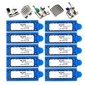 Brackets de ortodoncia brackets dentales metal MIM mini MBT 022 345 ganchos OC 100 kits - Imagen 1 de 12