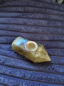 Small 2 Inch Labradorite Pipe Crystal Gemstone Obelisk - Picture 1 of 4