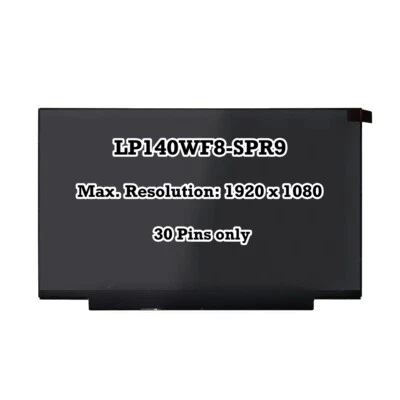 LP140WF8-SPR9 LP140WF8(SP)(R9) LGD05F1 14" FHD LED LCD Screen IPS Panel Display - Image 1 of 4