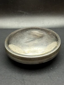 Vintage Ribbed 3 inch Classic Chrome Colored Car Gas or Radiator Cap Hot Rod - Bild 1 von 4