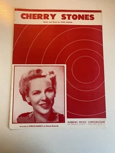 Cherry Stones - John Jerome And Evelyn Knight - Vintage Sheet Music  1950 - Picture 1 of 3