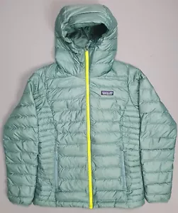 Patagonia Down Sweater Puffer Green Hooded Coat Jacket Womens Size XS - Picture 1 of 8