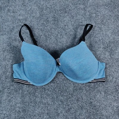 Sujetador Xhilaration Mujer 36D Azul Camiseta Con Aros Brezo Acolchado Elastizado Lencería Foto 1 de 4