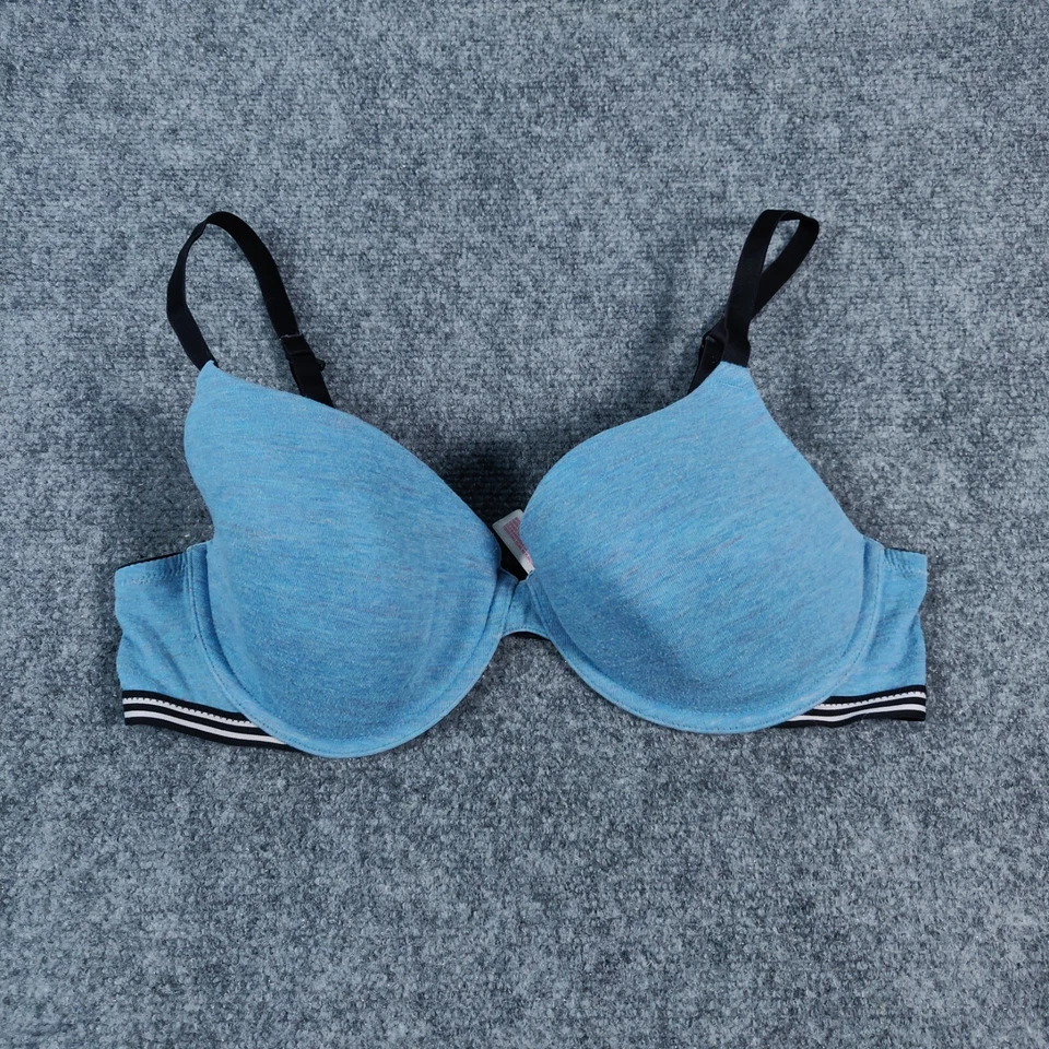 Sujetador Xhilaration Mujer 36D Azul Camiseta Con Aros Brezo Acolchado Elastizado Lencería Foto 1 de 4